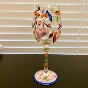 Delish Wine Glass Shoe Hound Hand Painted Stemware Novelty High Heels Flip Flops
